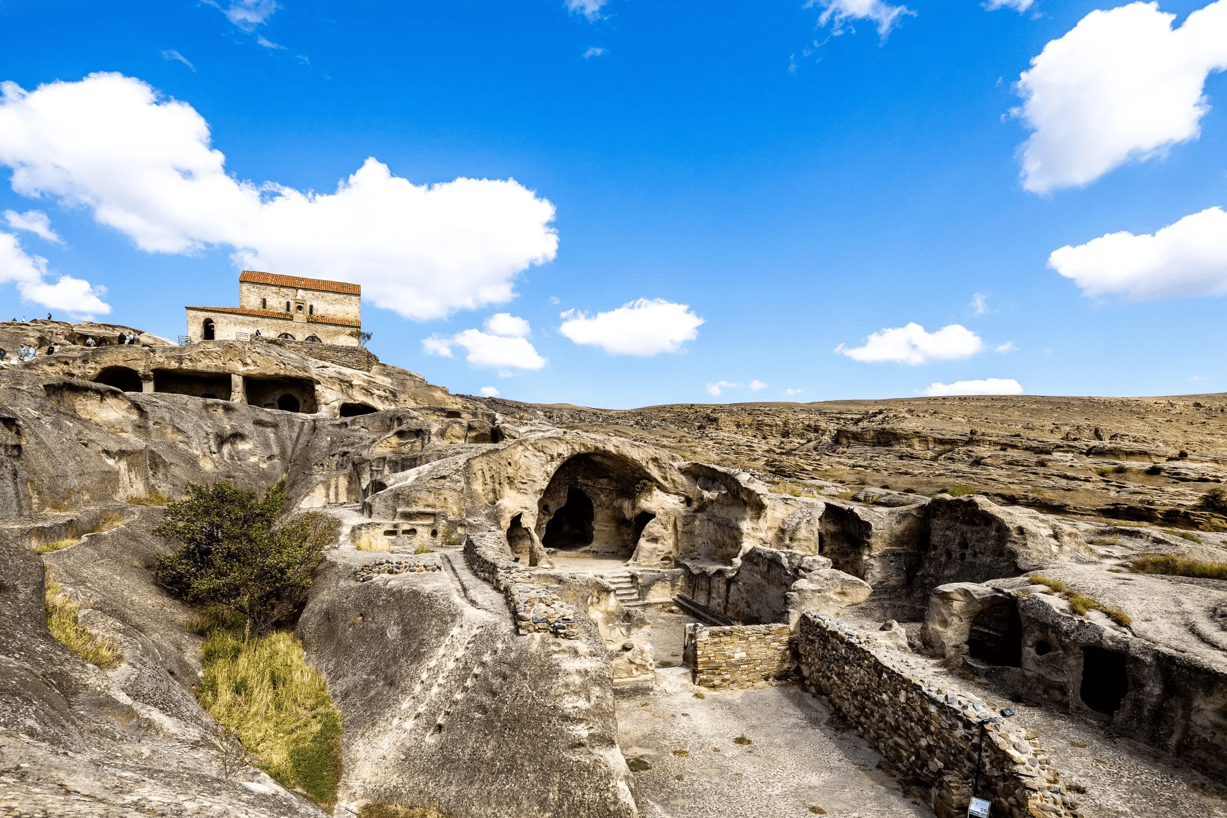 Rock-cut halls and streets of Uplistsikhe above the Mtkvari valley